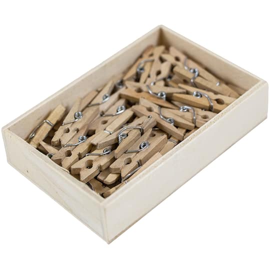 JAM Paper 7/8" Wood Clothespins